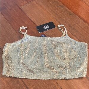 Gold Sequin Women's Top/Sari Blouse